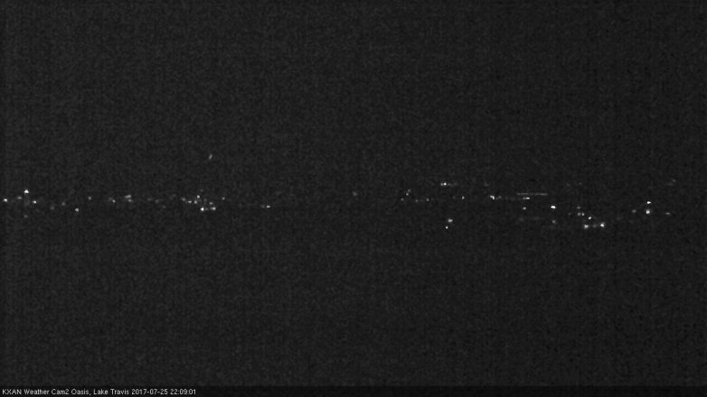 Lake Travis webcam, July 25, 2017 9:30 PM CT