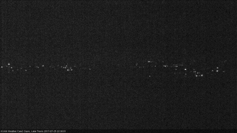 Lake Travis webcam, July 25, 2017 9:55 PM CT