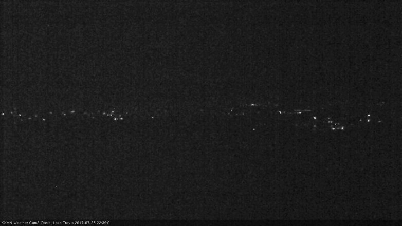 Lake Travis webcam, July 25, 2017 10:00 PM CT