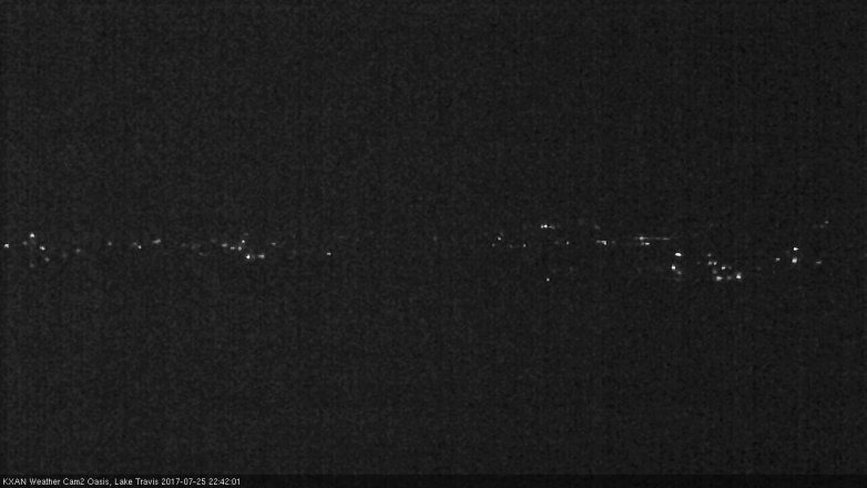 Lake Travis webcam, July 25, 2017 10:10 PM CT