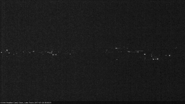 Lake Travis webcam, July 25, 2017 11:15 PM CT