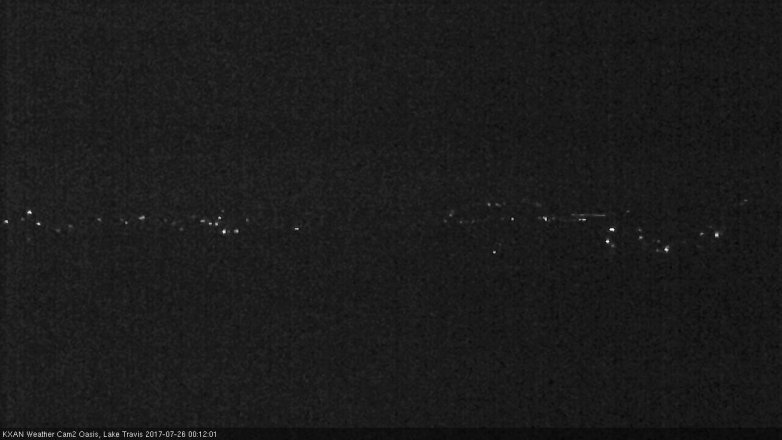 Lake Travis webcam, July 25, 2017 11:30 PM CT