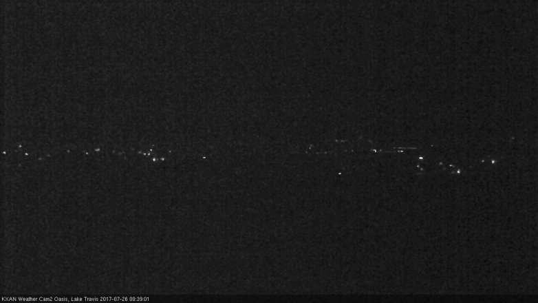 Lake Travis webcam, July 25, 2017 11:45 PM CT