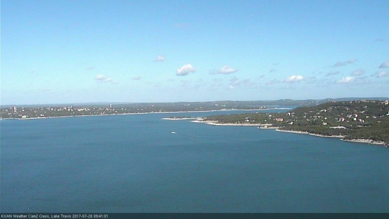 Lake Travis webcam, July 26, 2017 9:10 AM CT