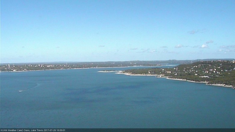 Lake Travis webcam, July 26, 2017 9:35 AM CT
