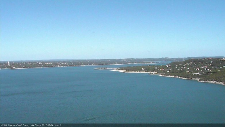 Lake Travis webcam, July 26, 2017 9:50 AM CT
