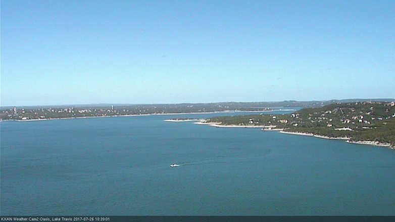 Lake Travis webcam, July 26, 2017 10:10 AM CT