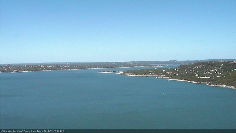 Lake Travis webcam, July 26, 2017 10:40 AM CT