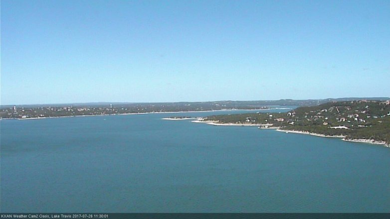 Lake Travis webcam, July 26, 2017 10:45 AM CT