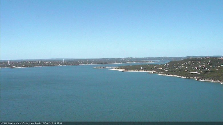 Lake Travis webcam, July 26, 2017 10:55 AM CT