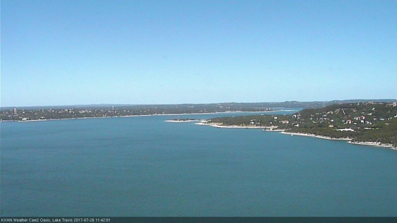 Lake Travis webcam, July 26, 2017 11:00 AM CT