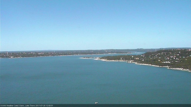 Lake Travis webcam, July 26, 2017 11:05 AM CT