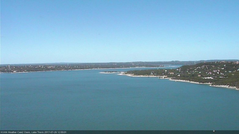 Lake Travis webcam, July 26, 2017 11:30 AM CT