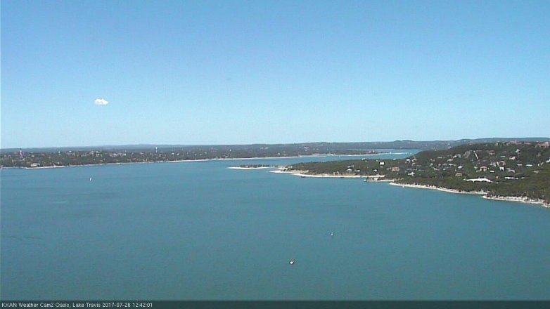 Lake Travis webcam, July 26, 2017 11:45 AM CT