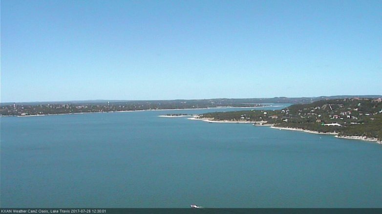 Lake Travis webcam, July 26, 2017 11:55 AM CT