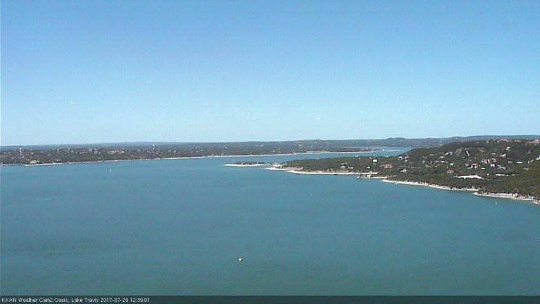 Lake Travis webcam, July 26, 2017 12:00 PM CT
