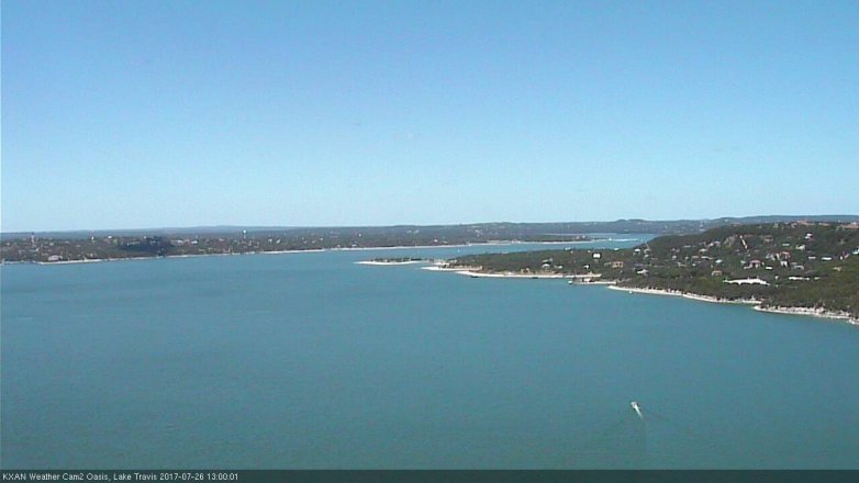 Lake Travis webcam, July 26, 2017 12:10 PM CT