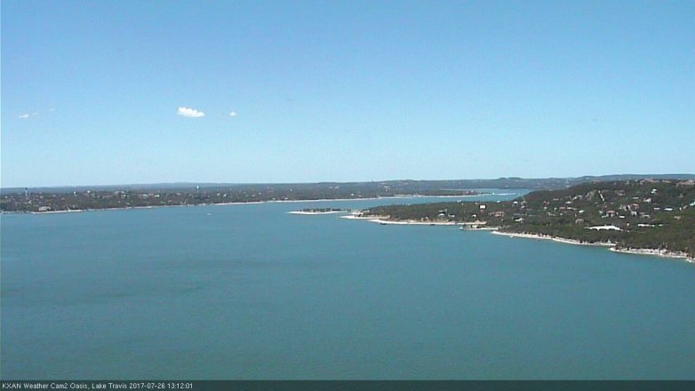 Lake Travis webcam, July 26, 2017 12:25 PM CT