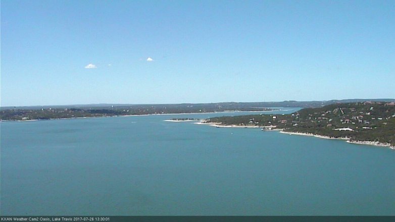 Lake Travis webcam, July 26, 2017 12:35 PM CT