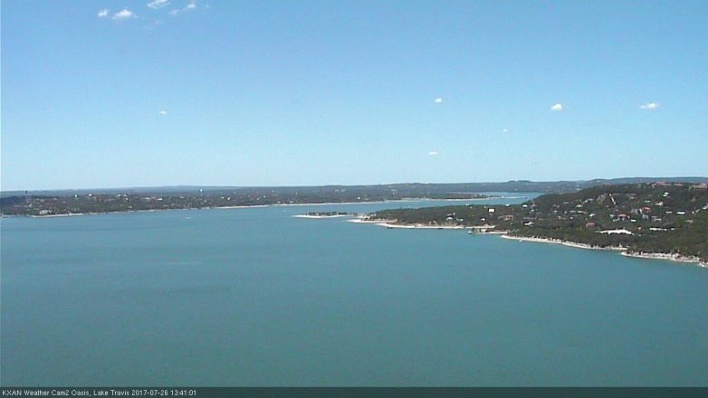 Lake Travis webcam, July 26, 2017 12:50 PM CT