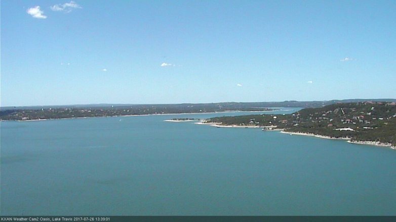 Lake Travis webcam, July 26, 2017 12:55 PM CT