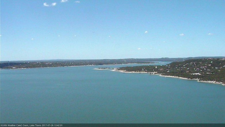 Lake Travis webcam, July 26, 2017 1:05 PM CT