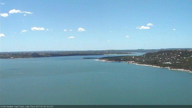 Lake Travis webcam, July 26, 2017 1:25 PM CT