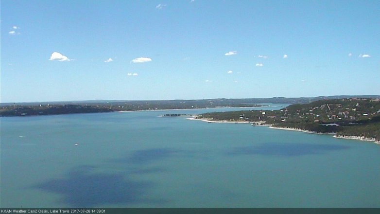 Lake Travis webcam, July 26, 2017 1:30 PM CT