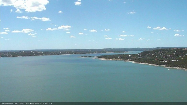 Lake Travis webcam, July 26, 2017 2:00 PM CT