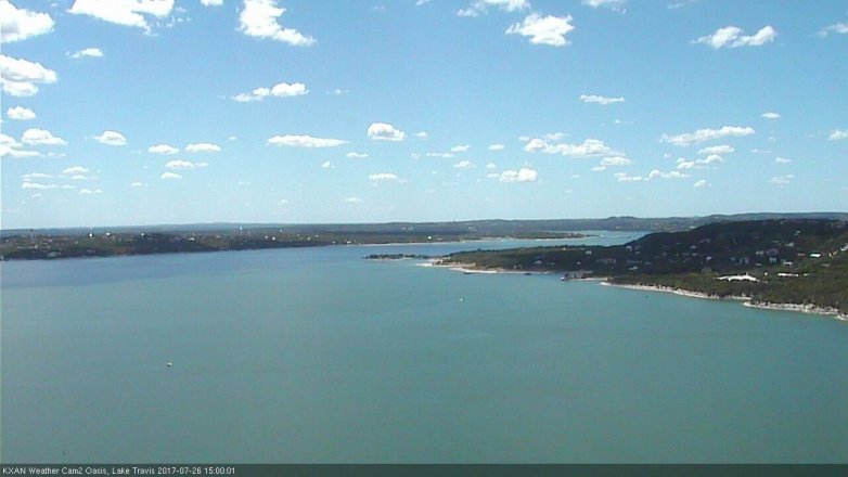 Lake Travis webcam, July 26, 2017 2:15 PM CT