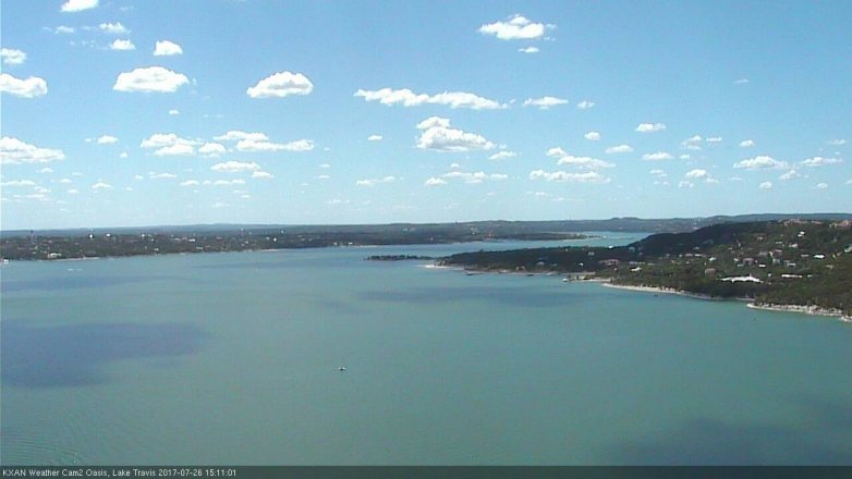 Lake Travis webcam, July 26, 2017 2:40 PM CT
