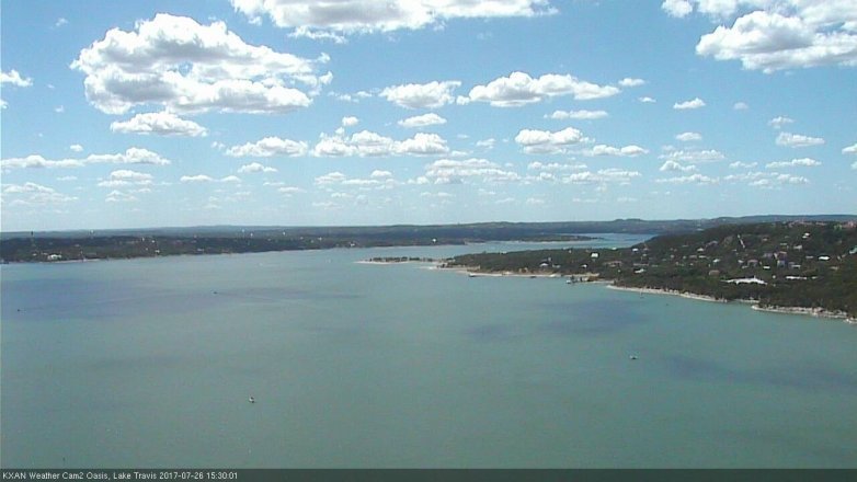 Lake Travis webcam, July 26, 2017 2:55 PM CT