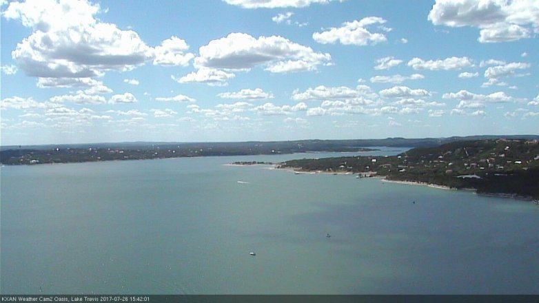 Lake Travis webcam, July 26, 2017 3:00 PM CT