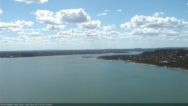 Lake Travis webcam, July 26, 2017 3:20 PM CT