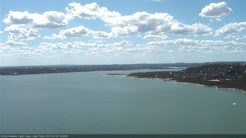 Lake Travis webcam, July 26, 2017 3:25 PM CT