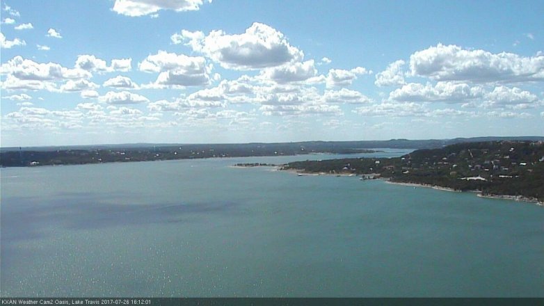 Lake Travis webcam, July 26, 2017 3:30 PM CT