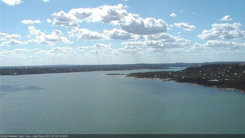 Lake Travis webcam, July 26, 2017 3:35 PM CT