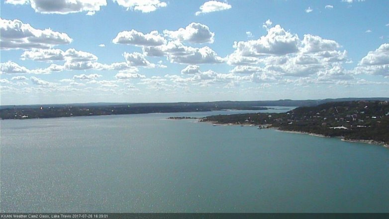 Lake Travis webcam, July 26, 2017 4:00 PM CT