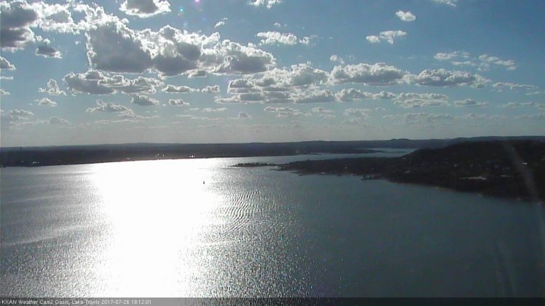 Lake Travis webcam, July 26, 2017 5:35 PM CT