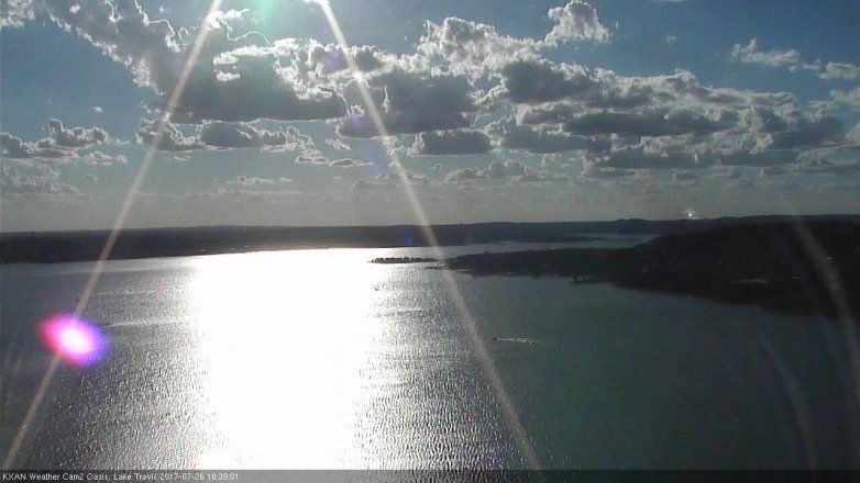 Lake Travis webcam, July 26, 2017 5:50 PM CT