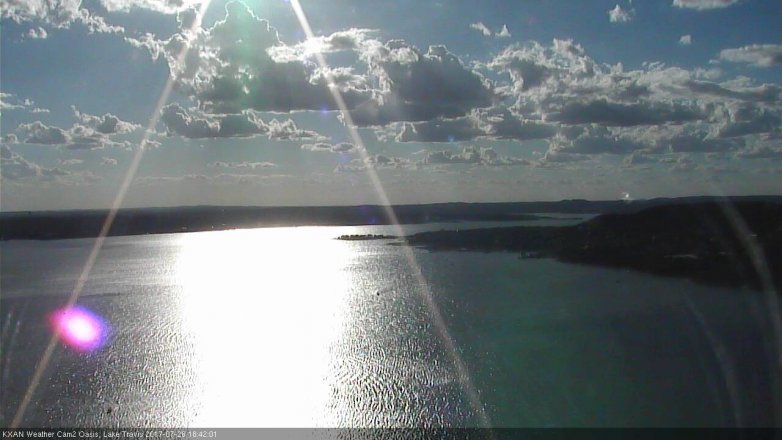 Lake Travis webcam, July 26, 2017 6:05 PM CT