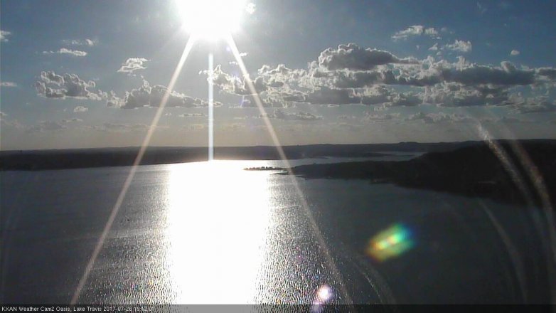 Lake Travis webcam, July 26, 2017 6:15 PM CT
