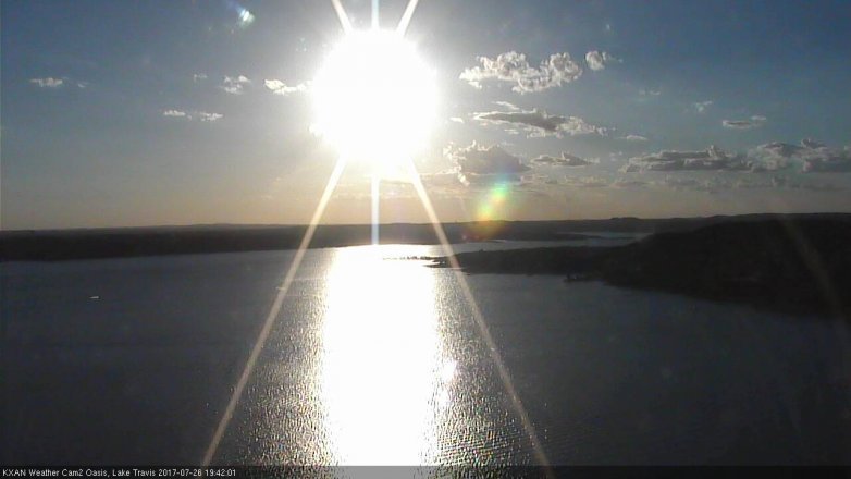 Lake Travis webcam, July 26, 2017 7:00 PM CT