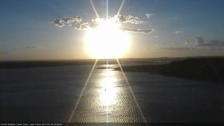 Lake Travis webcam, July 26, 2017 7:05 PM CT