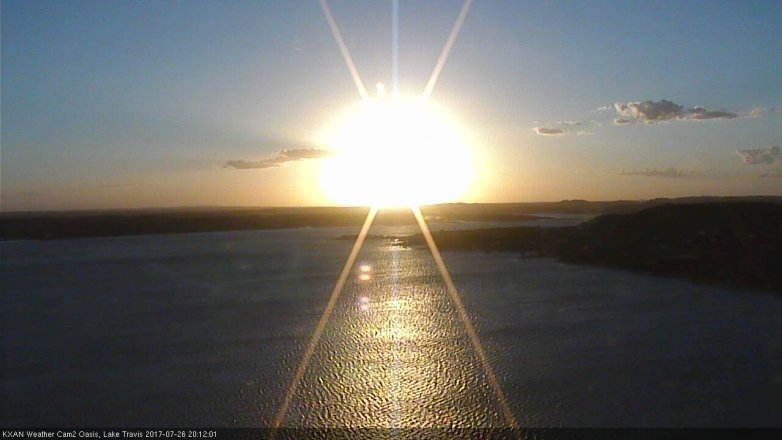 Lake Travis webcam, July 26, 2017 7:30 PM CT