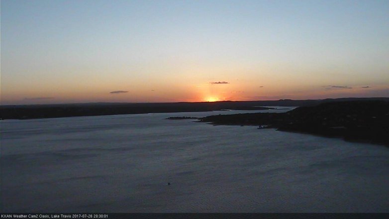 Lake Travis webcam, July 26, 2017 7:40 PM CT