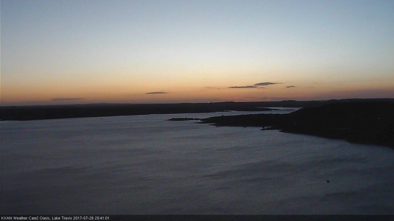 Lake Travis webcam, July 26, 2017 7:45 PM CT