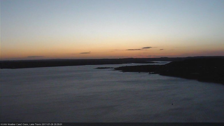 Lake Travis webcam, July 26, 2017 7:55 PM CT