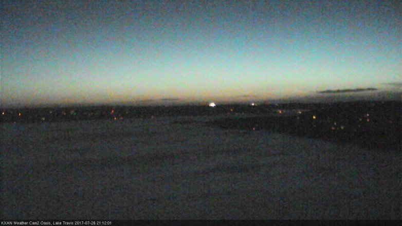 Lake Travis webcam, July 26, 2017 8:15 PM CT