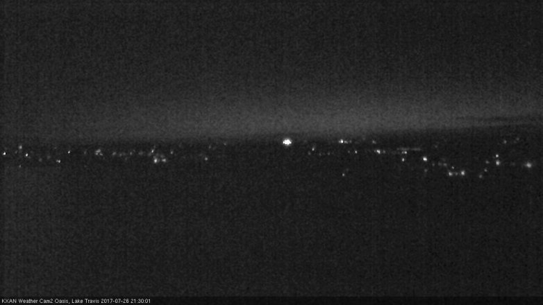 Lake Travis webcam, July 26, 2017 9:00 PM CT